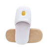 Custom Closed Toe White Poly Terry Disposable Slippers for Hotel Spa Wedding Hospital Travelling Airline Events