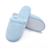 OEM Embroidered Coral Fleece Slippers Closed Toe Luxury Spa 5 Star Unisex Hotel Slippers With Logo
