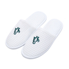 Factory Hot Sale White Slippers Custom Logo Embroidery Logo Closed Toe Waffle Disposable Hotel Slippers