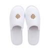 Custom 5 Stars Cheap Luxury Soft Closed Toe Washable White Coral Fleece Guests Room Disposable Hotel Slippers