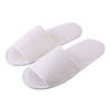 White Color Open Toe Waffle Slippers Disposable Guest Slippers for Hotels