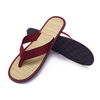 Wholesale Summer Unisex Bamboo Slippers Customized Flip Flops with Anti-Slip Feature for Hotel