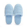 OEM Embroidered Coral Fleece Slippers Closed Toe Luxury Spa 5 Star Unisex Hotel Slippers With Logo