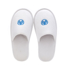 White Terry Towel Slippers for Hotels Disposable with Custom Printed Logo