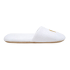 Custom Closed Toe White Poly Terry Disposable Slippers for Hotel Spa Wedding Hospital Travelling Airline Events