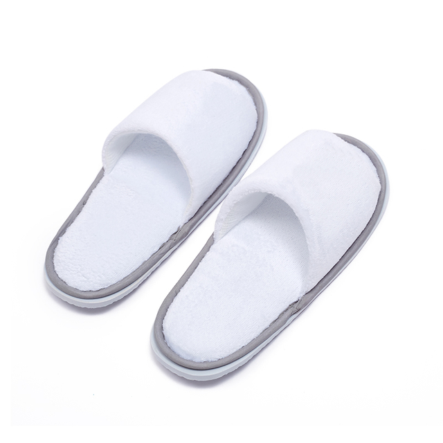 Hotel Spa Airline Guest Slippers Custom with LOGO Disposable Terry Slipper