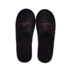 Luxury Hotel Disposable Closed-Toe Slippers for High-End Clubs 100% Polyester Velvet Customizable LOGO
