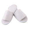 White Color Open Toe Waffle Slippers Disposable Guest Slippers for Hotels