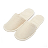 Customized Eco Friendly 100% Cotton Cork Sole Biodegradable Flat Closed Toe Disposable Hotel Slippers