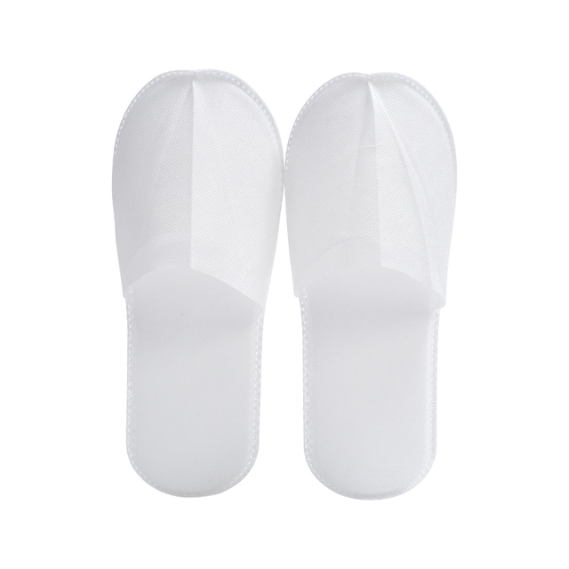 White Nonwoven Disposable Slipper Hotel Room Guests Spa Cheap Slippers