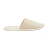 Customized Eco Friendly 100% Cotton Cork Sole Biodegradable Flat Closed Toe Disposable Hotel Slippers