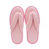 Custom Printed Disposable Coral Fleece Flip Flop Pink Slippers Thick Velvet Hotel Amenities for Home Guests And Travel
