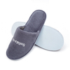 Customized Logo One Time Use Make Coral Fleece Hotel Unisex White Disposable Hotel Slippers Wholesaler