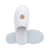 Custom 5 Stars Cheap Luxury Soft Closed Toe Washable White Coral Fleece Guests Room Disposable Hotel Slippers