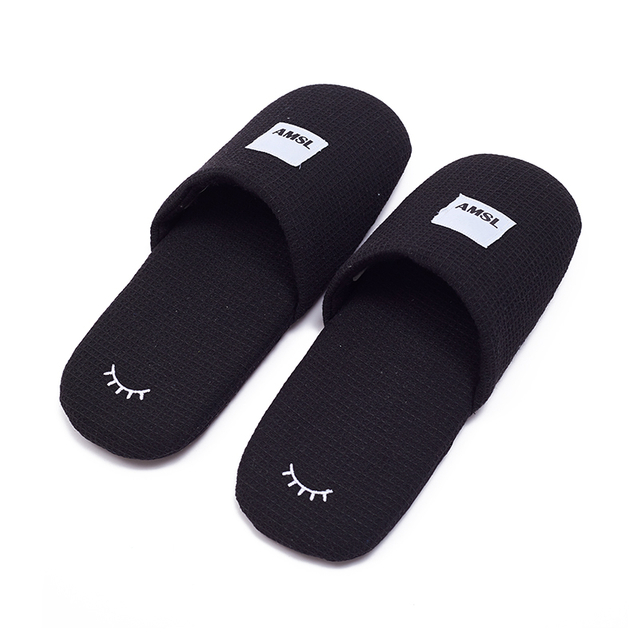Custom Wholesale Waffle Slippers Disposable Hotel Amenities for Beauty Salons Home Hotels And Homestays