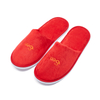 Factory Custom High-grade Hotel Guest House Disposable Velvet Slippers Custom Logo Glue Non-slip
