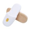 Custom Closed Toe White Poly Terry Disposable Slippers for Hotel Spa Wedding Hospital Travelling Airline Events