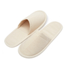Customized Eco Friendly 100% Cotton Cork Sole Biodegradable Flat Closed Toe Disposable Hotel Slippers