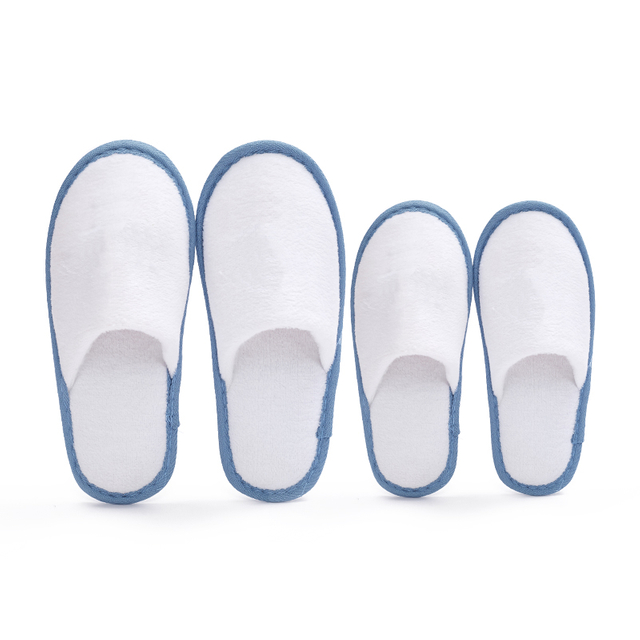 Custom Luxury Disposable Spa Slippers Soft Coral Fleece with Custom Logo for Hotel And Spa Travel Guest Amenities