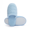 OEM Embroidered Coral Fleece Slippers Closed Toe Luxury Spa 5 Star Unisex Hotel Slippers With Logo