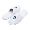 Factory Hot Sale White Slippers Custom Logo Embroidery Logo Closed Toe Waffle Disposable Hotel Slippers