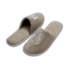High Quality Luxury Hotel Slipper Custom Spa Slippers Closed Toe Dense Velvet Bathroom Slippers