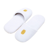 Custom Closed Toe White Poly Terry Disposable Slippers for Hotel Spa Wedding Hospital Travelling Airline Events