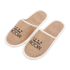 Wholesale Custom Brown Linen Slippers Disposable Cheap Hotel Slippers
