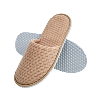 Custom Luxury Disposable Spa Velvet Slippers with Custom Logo for Hotel And Travel Guest Amenities