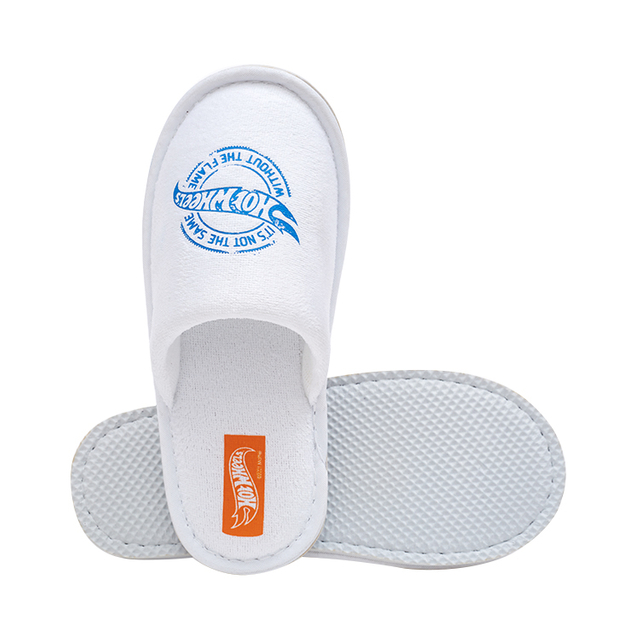 Customizable Disposable Cotton Terry Slipper Logo Printed Towel for Hotel Spa Airlines Guests Travel Use