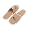 Wholesale Custom Brown Linen Slippers Disposable Cheap Hotel Slippers