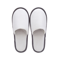 Custom Logo Waffle Slippers Soft Disposable Slippers Luxury Hotel Slippers