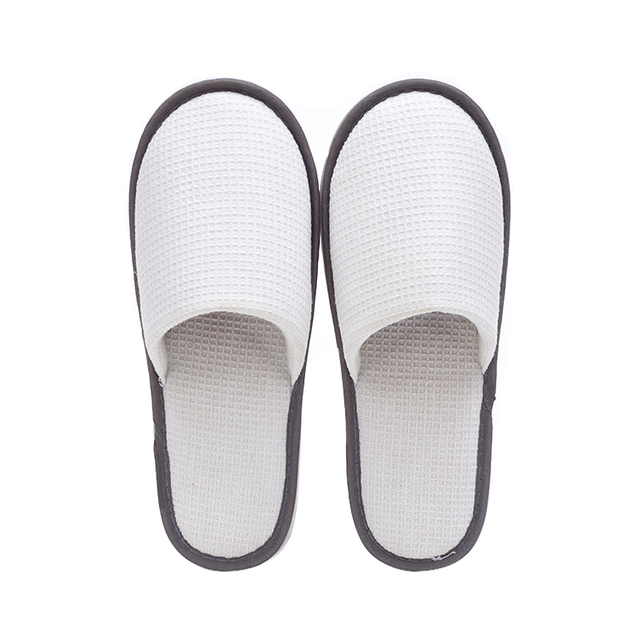Custom Logo Waffle Slippers Soft Disposable Slippers Luxury Hotel Slippers