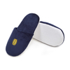 Blue Terry Closed Toe Luxury Spa 5 Star Thick Foam Eco-Friendly Embroidery Washable Travel Portable Hotel Slippers