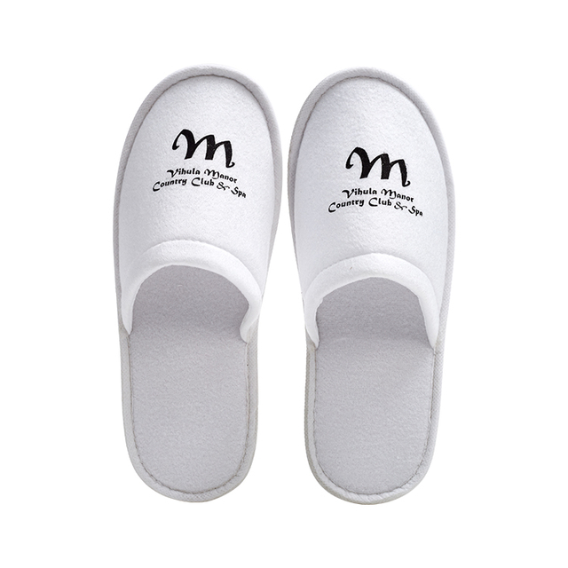 5 Star White Fluffy Slippers Terry Washable Disposable Hotel Slippers China Factory Customized