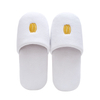 Custom Closed Toe White Poly Terry Disposable Slippers for Hotel Spa Wedding Hospital Travelling Airline Events