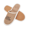 Wholesale Custom Brown Linen Slippers Disposable Cheap Hotel Slippers