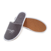 Custom Luxury Eco Friendly Natural Comfortable Canvas Cardboard Cork Wood Closed Toe Unisex Hotel Slippers