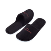 Luxury Hotel Disposable Closed-Toe Slippers for High-End Clubs 100% Polyester Velvet Customizable LOGO