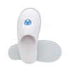 White Terry Towel Slippers for Hotels Disposable with Custom Printed Logo