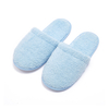OEM Embroidered Coral Fleece Slippers Closed Toe Luxury Spa 5 Star Unisex Hotel Slippers With Logo