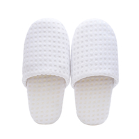 OEM Personalized Wholesale Cheap White Washable Hotel Room Spa Disposable Waffle Slippers