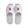 OEM Custom Logo Wholesale Cheap Disposable White Guest Bedroom Slippers for Spa Cotton Terry Velour EVA Sole Hotel Slippers
